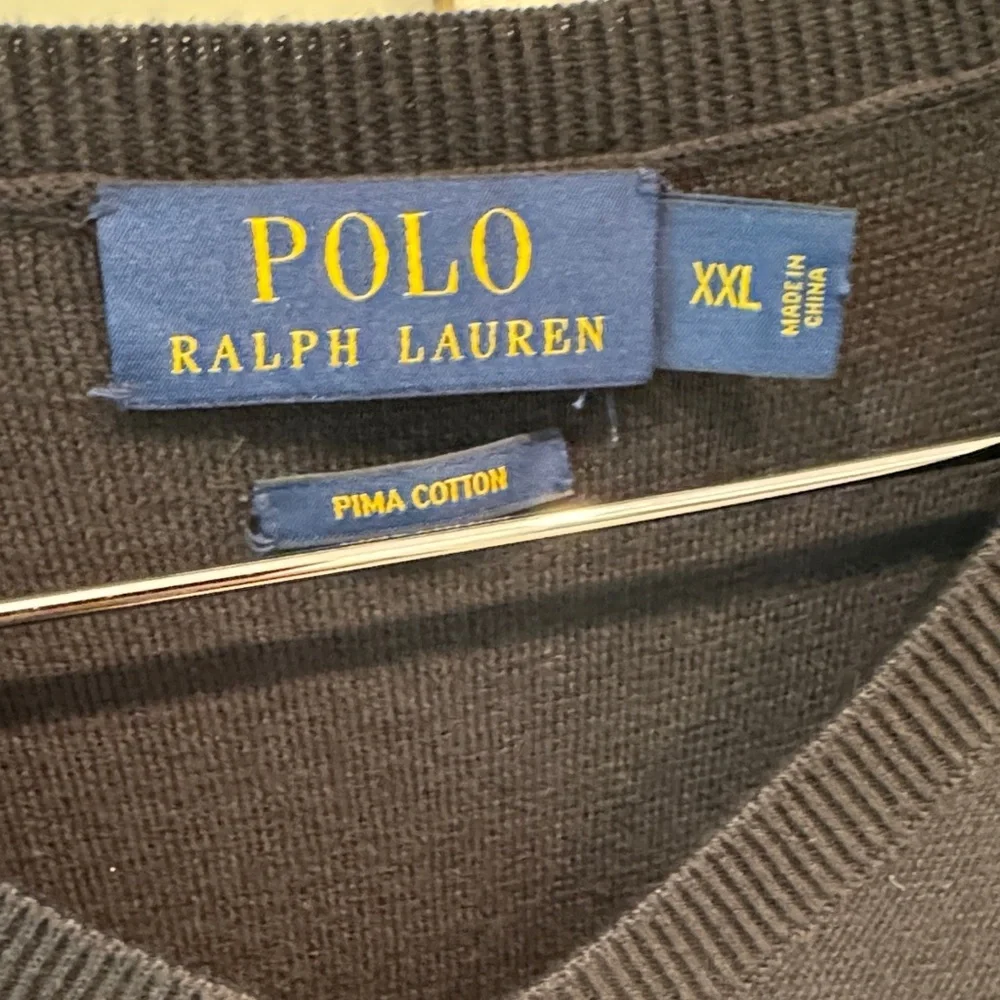 Polo by Ralph Lauren Black V-Neck Sweater Vest with Red Pony
